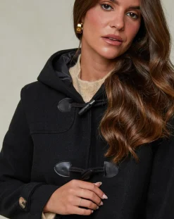 Manteau Capucine noir-L'Armoire de Suzette