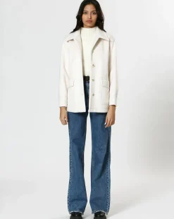 Manteau Célia blanc-The Korner Hot