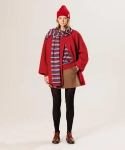 Femme Rodier Manteaux^Manteau Dolorès 100% laine evasé rouge