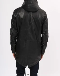 Manteau en Cuir Ibiza noir-Blue Wellford Clearance