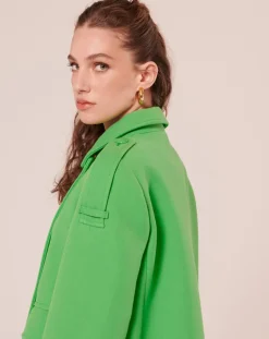 Femme Tara Jarmon Manteaux^Manteau en double coton vert
