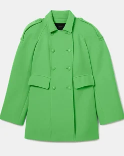 Femme Tara Jarmon Manteaux^Manteau en double coton vert