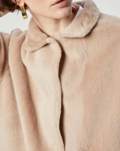 Femme Lou Andrea Manteaux^Manteau en Fausse Fourrure Olivia beige rosé