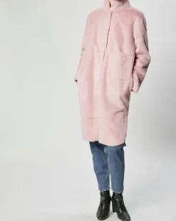 Femme Lou Andrea Manteaux^Manteau en Fausse Fourrure Olivia vieux rose