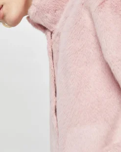 Femme Lou Andrea Manteaux^Manteau en Fausse Fourrure Olivia vieux rose