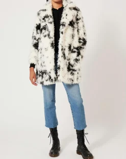Femme Manoush Manteaux^Manteau en fausse fourrure Hippy Nounours noir/blanc