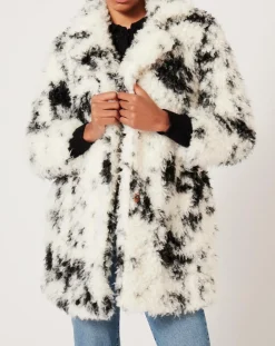 Femme Manoush Manteaux^Manteau en fausse fourrure Hippy Nounours noir/blanc