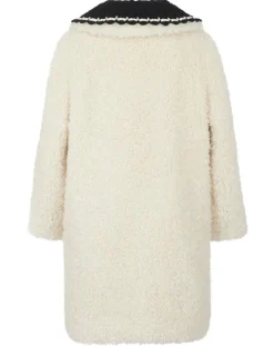 Femme Manoush Manteaux^Manteau en Fausse Fourrure Nounours col amovible écru