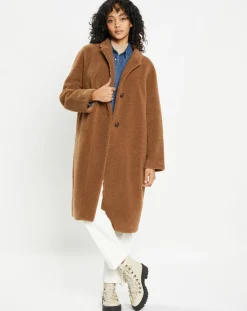 Femme Lou Andrea Manteaux^Manteau en Fausse Fourrure Romy toffee