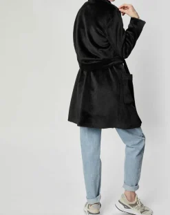 Manteau en Fausse Fourrure Carla noir-Lou Andrea Best