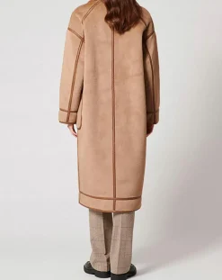 Femme Zapa Manteaux^Manteau en Fausse Peau Monranda camel
