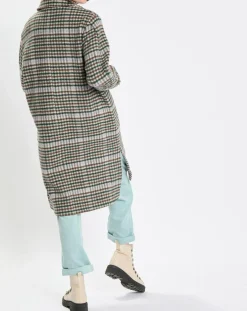 Manteau en Laine mélangée à carreaux multicolore-Marc O'Polo Hot