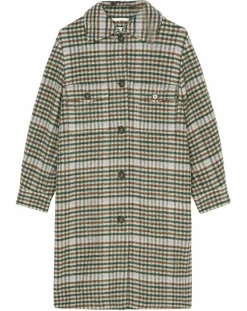 Manteau en Laine mélangée à carreaux multicolore-Marc O'Polo Hot