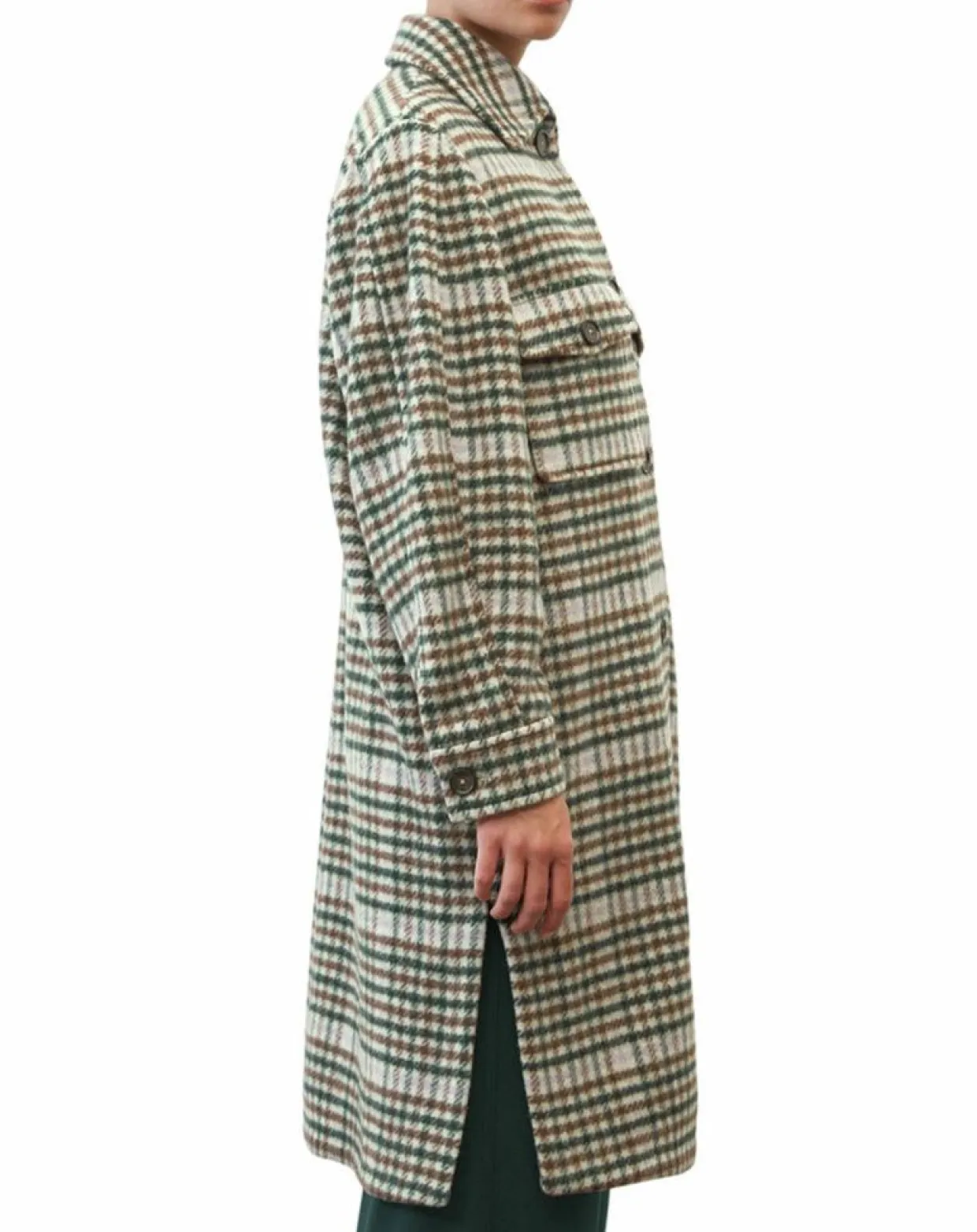 Manteau en Laine mélangée à carreaux multicolore-Marc O'Polo Hot
