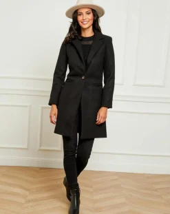 Manteau en Laine mélangée Bérénice noir-Alice & Charlotte Sale
