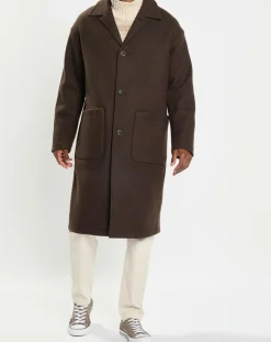 Manteau en Laine mélangée bouillie marron-Marc O'Polo Sale