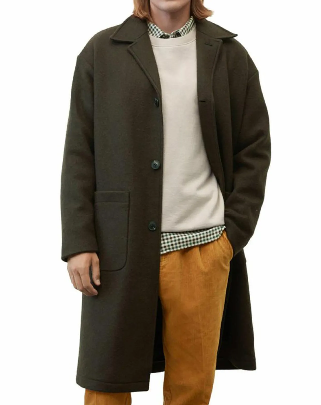 Manteau en Laine mélangée bouillie marron-Marc O'Polo Sale