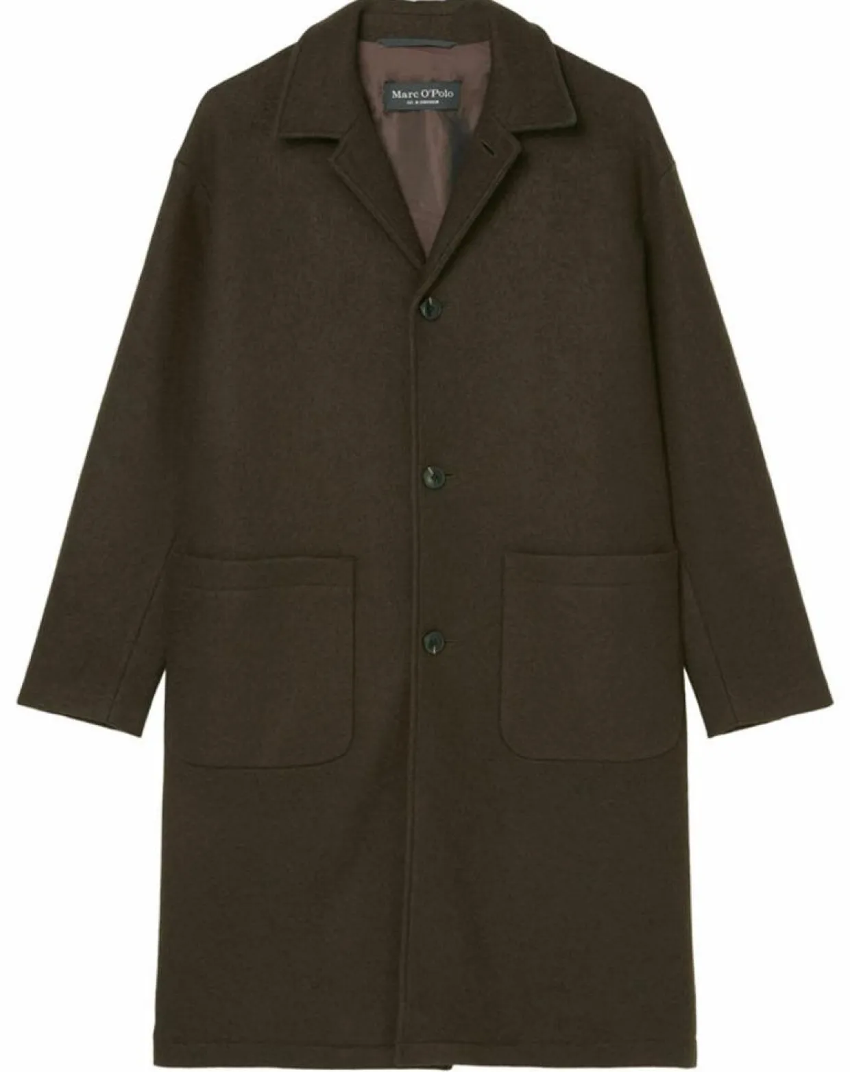 Manteau en Laine mélangée bouillie marron-Marc O'Polo Sale