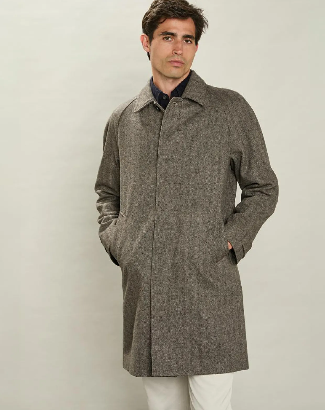 Homme Hartford Manteaux^Manteau en Laine mélangée Calvin brun