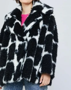 Femme Manoush Manteaux^Manteau en Laine mélangée Fatma noir/blanc