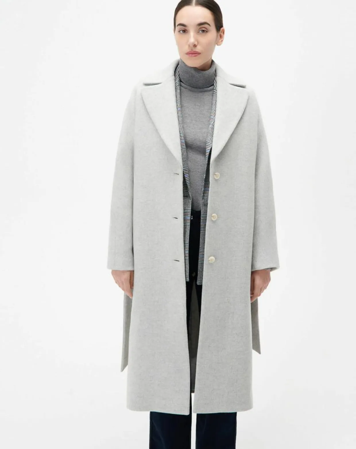 Femme Caroll Manteaux^Manteau en Laine mélangée Gapitre gris perle
