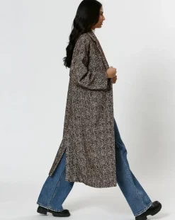 Manteau en Laine mélangée Inès marron-The Korner New