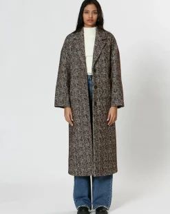Manteau en Laine mélangée Inès marron-The Korner New