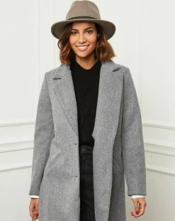 Femme L'Armoire de Suzette Manteaux^Manteau en Laine mélangée Josette gris
