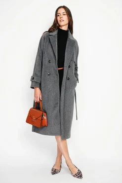 Manteau en Laine mélangée loup-Assuili Sale