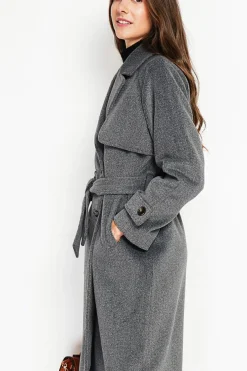 Manteau en Laine mélangée loup-Assuili Sale
