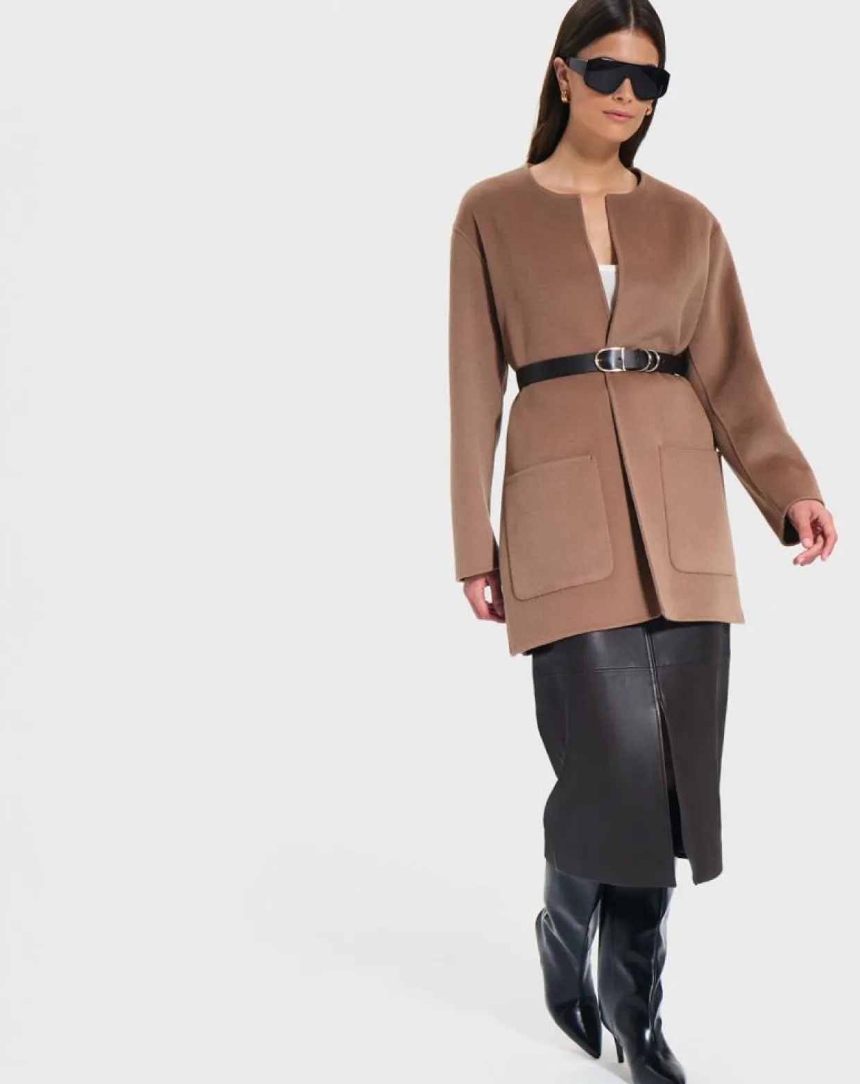 Femme Zapa Manteaux^Manteau en Laine mélangée Manoa camel