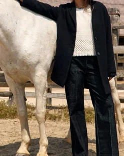 Femme Lauren Vidal Manteaux^Manteau en Laine mélangée Mirav noir