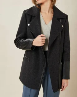 Femme Zapa Manteaux^Manteau en Laine mélangée Mélanie anthracite