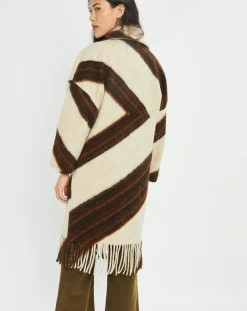 Manteau en Laine mélangée Nil café/beige-Lauren Vidal Online