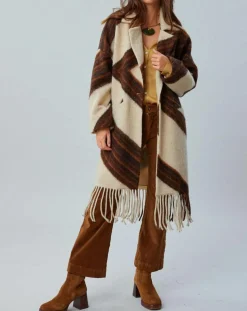 Manteau en Laine mélangée Nil café/beige-Lauren Vidal Online