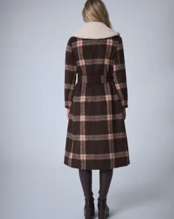Manteau en Laine mélangée Pilou Tartan unique-Manoush Best