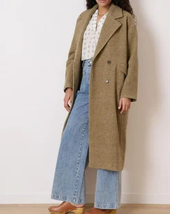 Manteau en Laine mélangée Travis kaki-Garance Paris Outlet