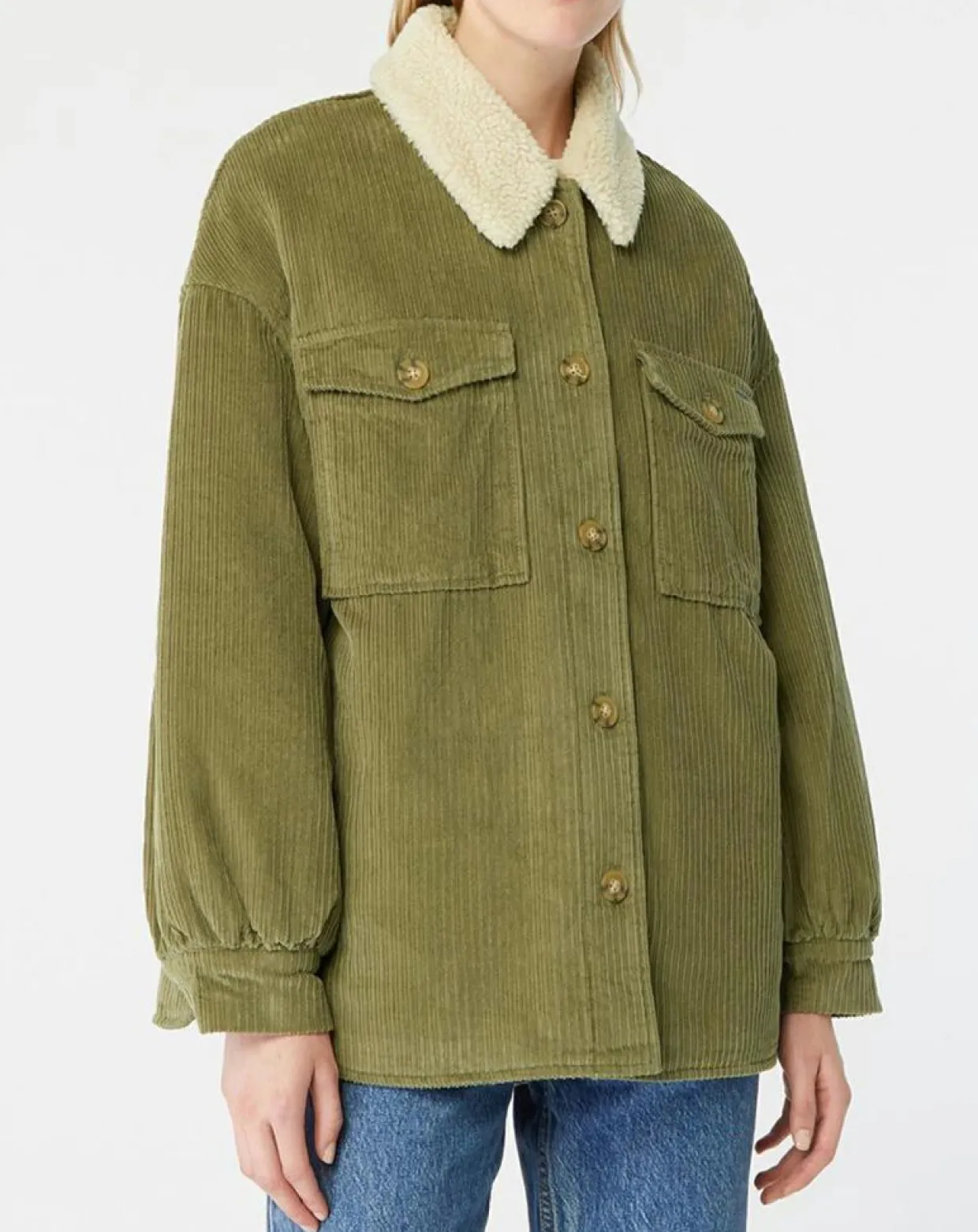 Manteau en Velours côtelé Lucky kaki-Billabong Clearance