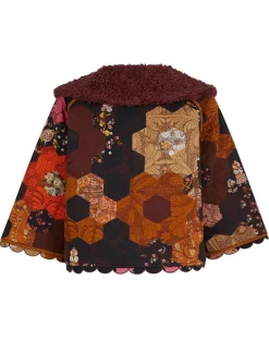 Femme Manoush Manteaux^Manteau fourré Médiéval Patchwork imprimé multicolore