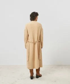 Femme Rodier Manteaux^Manteau Lily-Rose long 100% Cachemire ceinture beige chiné