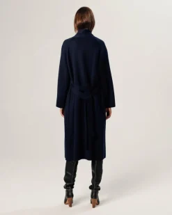 Femme Rodier Manteaux^Manteau Élise long bleu nuit
