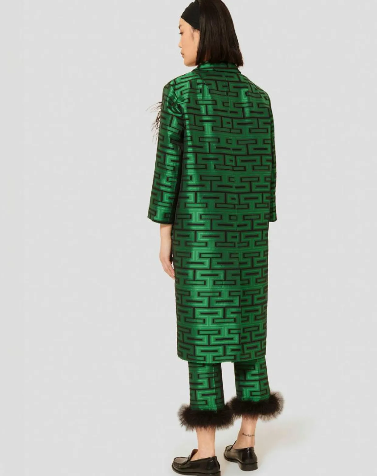 Femme Tara Jarmon Manteaux^Manteau Martin imprimé vert
