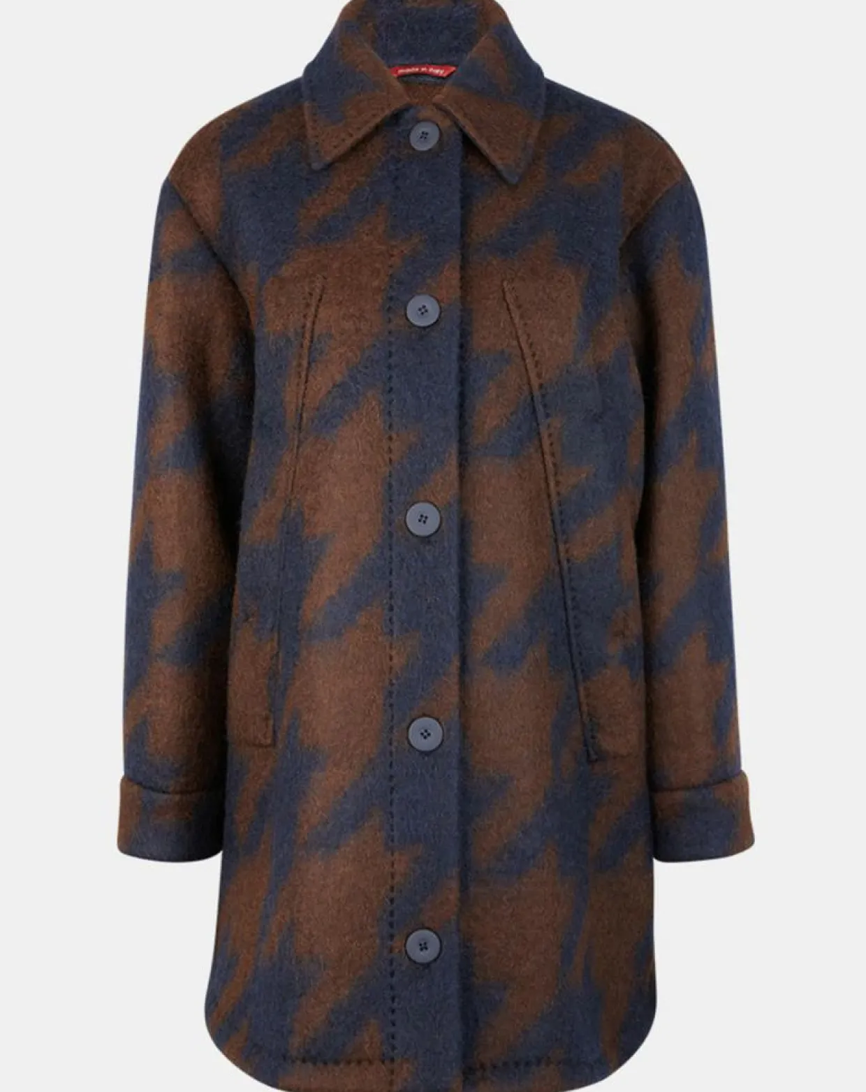 Femme MaxMara Studio Manteaux^Manteau mi-long en Mohair & Laine mélangés Sante marron/bleu