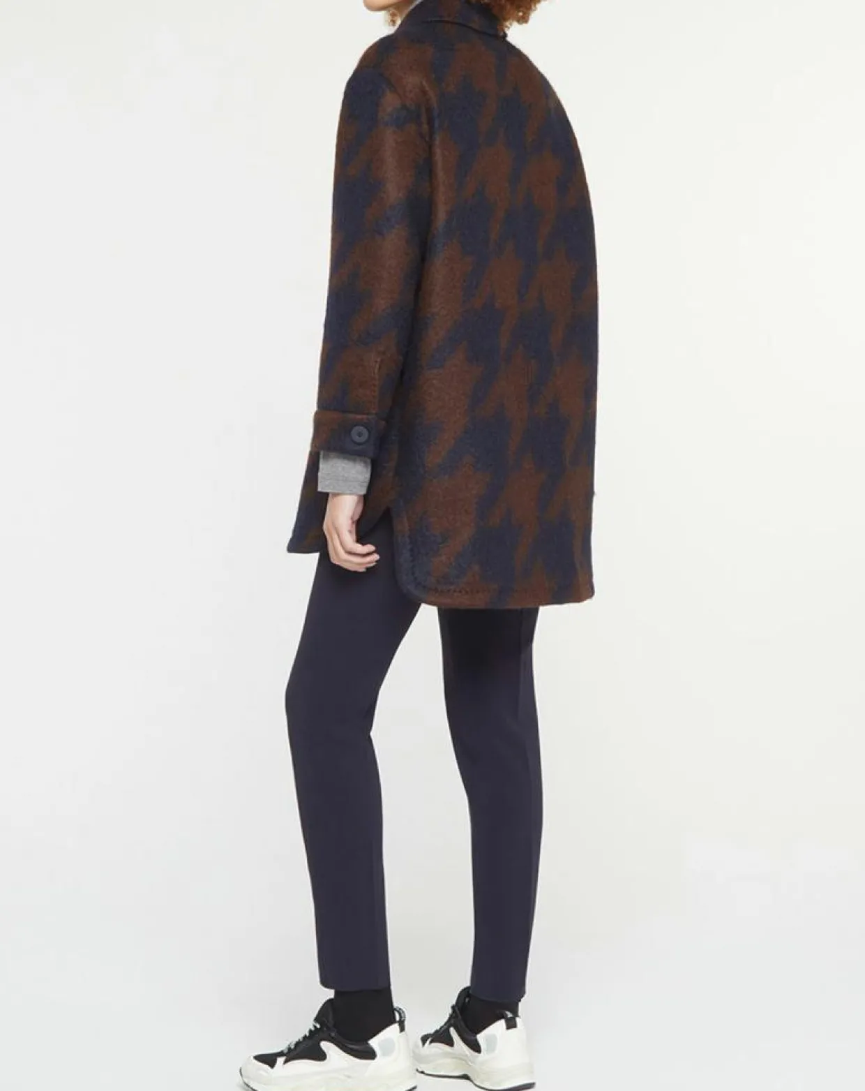 Femme MaxMara Studio Manteaux^Manteau mi-long en Mohair & Laine mélangés Sante marron/bleu