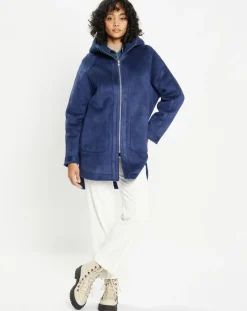 Femme Lou Andrea Manteaux^Manteau réversible en Fausse Fourrure Avi Mont indigo