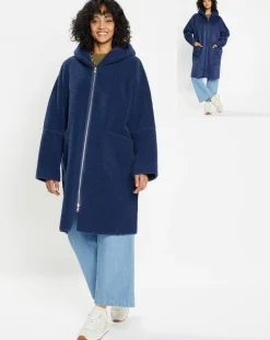 Femme Lou Andrea Manteaux^Manteau réversible en Fausse Fourrure 319 Mont indigo