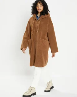 Femme Lou Andrea Manteaux^Manteau réversible en Fausse Fourrure 319S Mont toffee