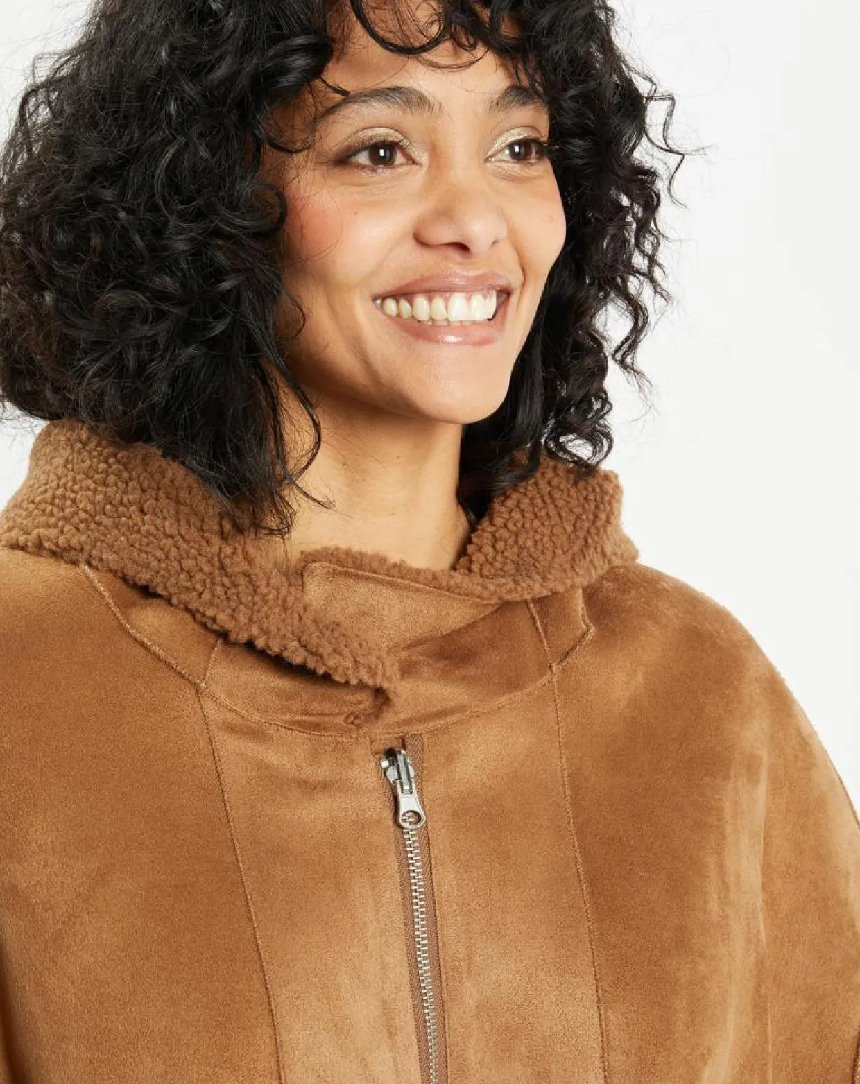 Femme Lou Andrea Manteaux^Manteau réversible en Fausse Fourrure Happy toffee