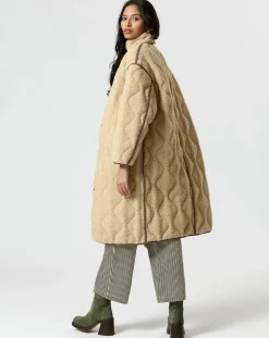 Manteau réversible Marie kaki/beige-The Korner Clearance
