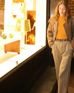 Manteau réversible Virginie kaki/beige-The Korner Online